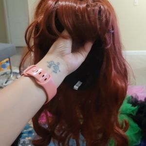Red head wig with bangs